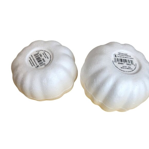White Styrofoam Pumpkins  Pumpkins for Painting, Carving & Embellishing Crafts, - Picture 5 of 8